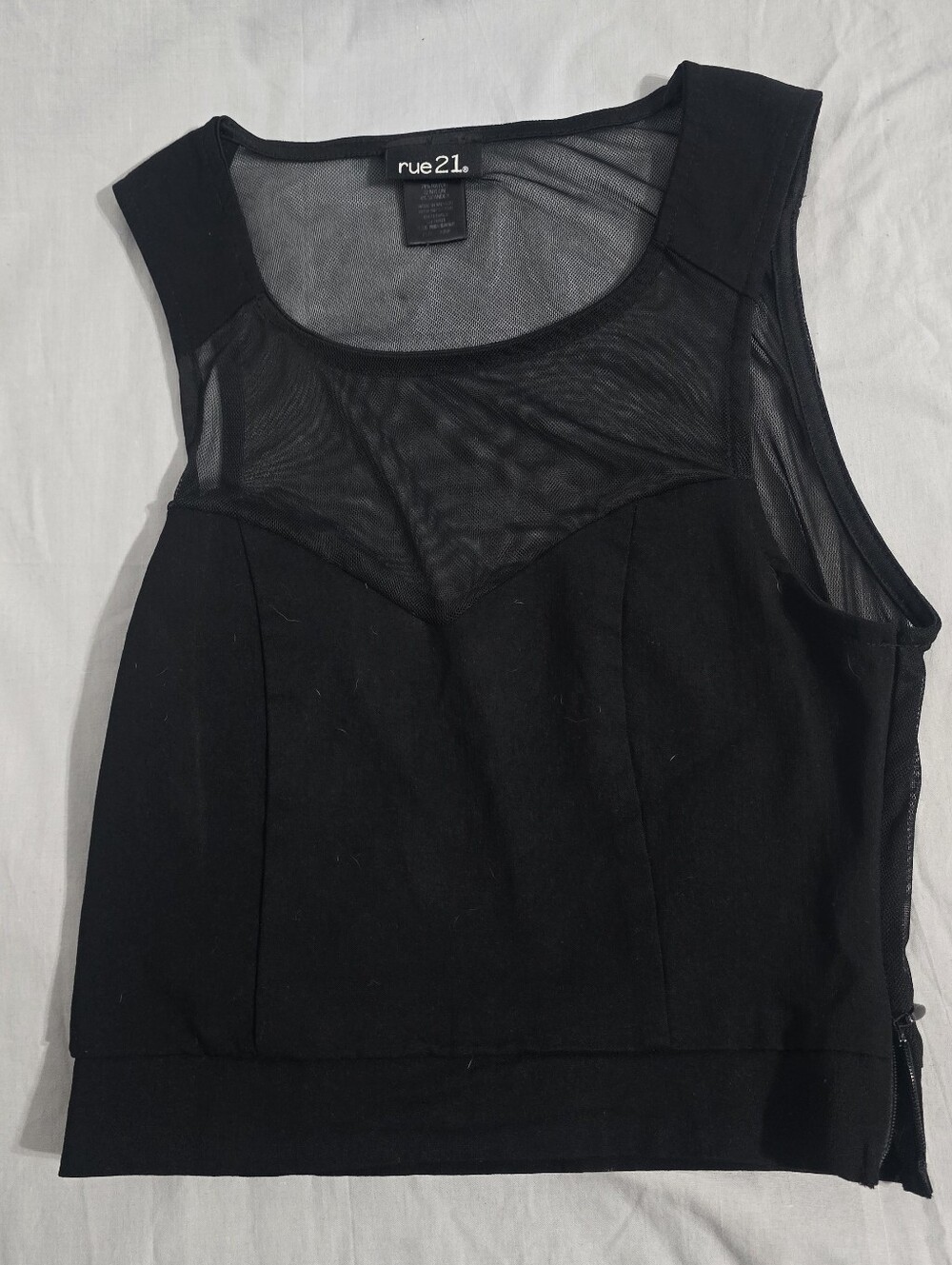 Rue21 Black Mesh Yoke Sleeveless Camisole